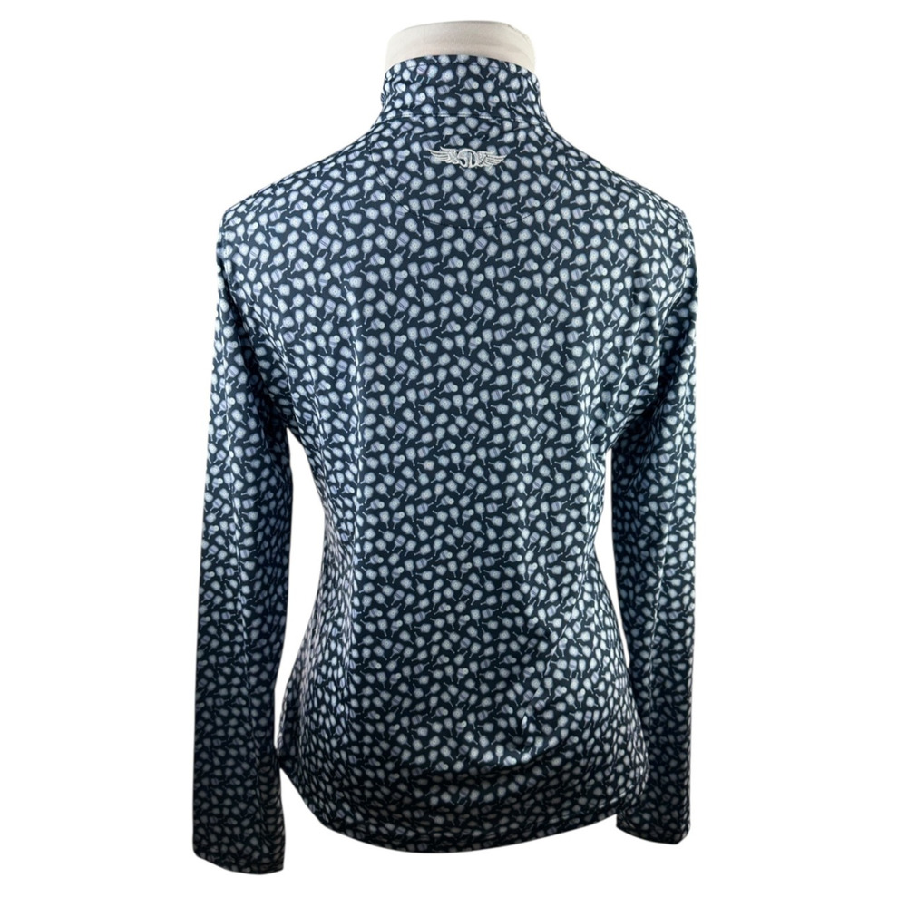 NWT Straight Down Dink Pickleball Print Golf LS Navy Quarter Zip Women's Size XL - Picture 8 of 11